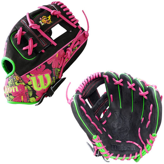 CUSTOM WILSON A2000 1786 - WBW1022221115 - PARTY ANIMALS - 11.5" BASEBALL GLOVE