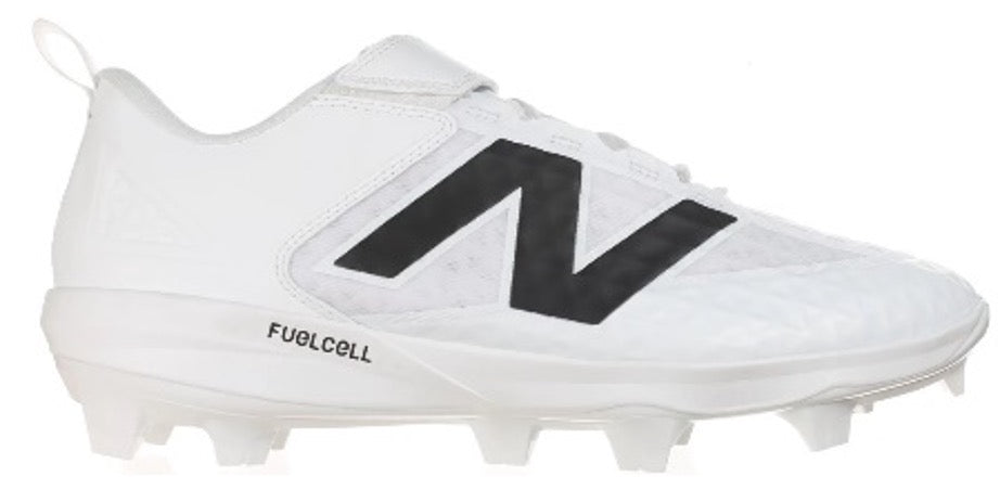 New Balance PL4040W8 White/Black Moulded Cleat