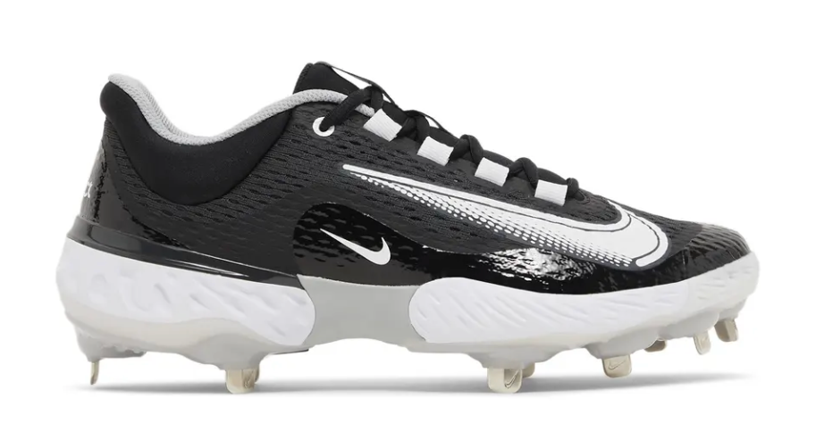 Nike Alpha Huarache Elite 4 Low Metal Black/White -DK Smoke Grey