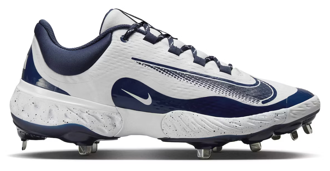 Nike Alpha Huarache Elite 4 Low Metal White/Midnight Navy Nike Alpha Huarache Elite 4 Low Metal White/Midnight Navy