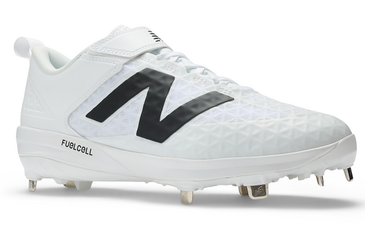 New Balance L4040TW8 White/Black Metal Cleat