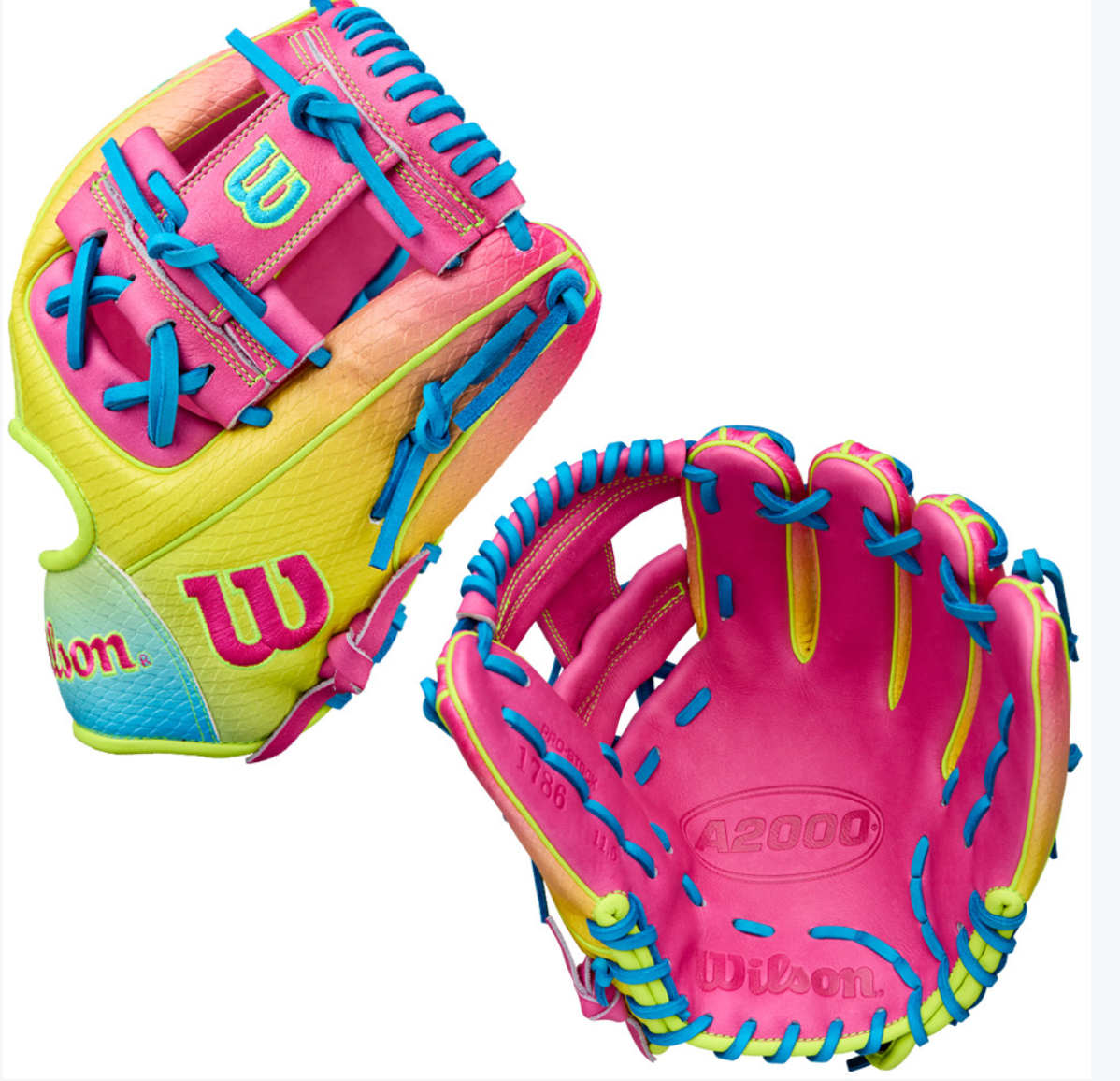 CUSTOM WILSON A2000 1786 SS - PINK LEMONADE - 11.5" BASEBALL GLOVE