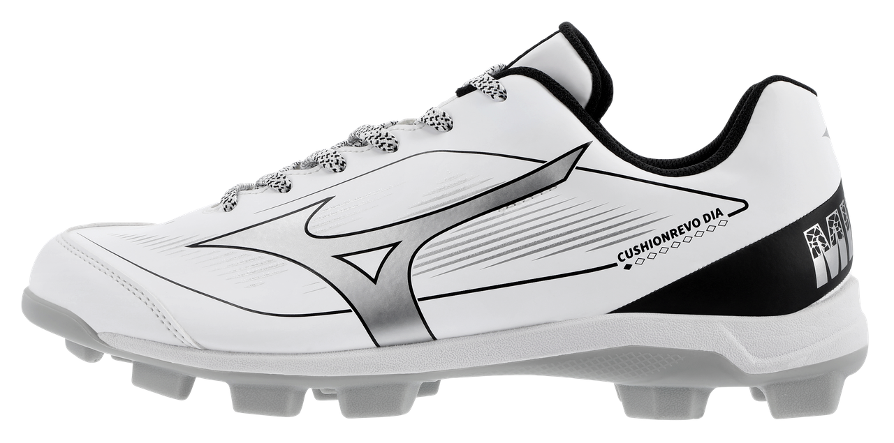 Mizuno - Cushion Revo DIA Moulded Cleat White/Black