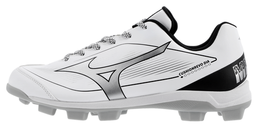 Mizuno - Cushion Revo DIA Moulded Cleat White/Black