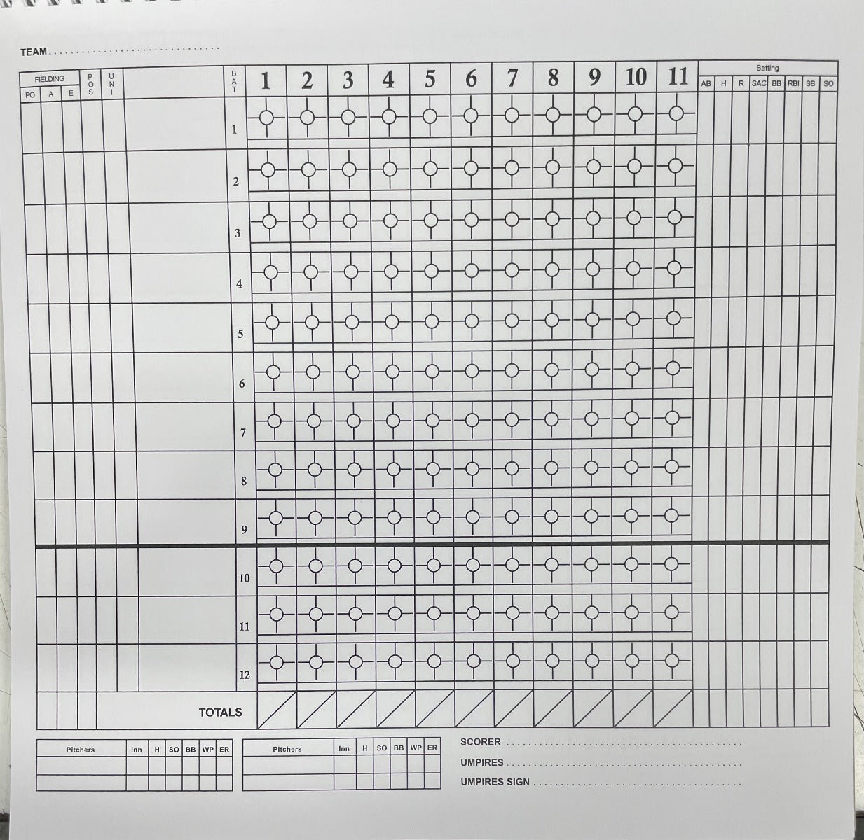 T-Ball / Softball/ Baseball Scorebooks