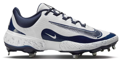 Nike Alpha Huarache Elite 4 Low Metal White/Midnight Navy Nike Alpha Huarache Elite 4 Low Metal White/Midnight Navy