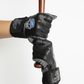LDF Black Gloves Holding Bat Upright